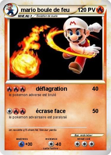 Pokemon mario boule de feu