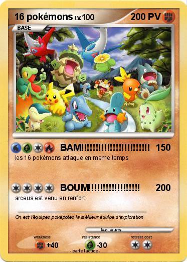 Pokemon 16 pokémons