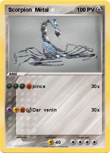 Pokemon Scorpion  Métal