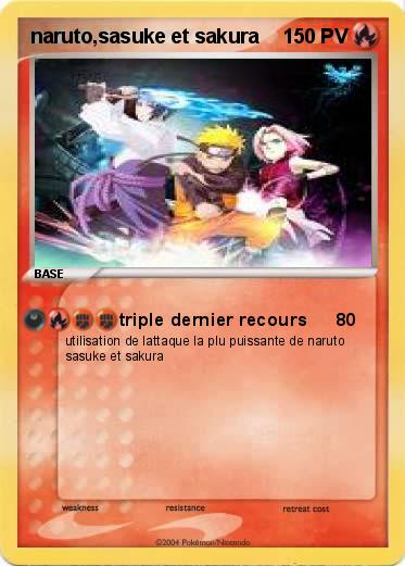 Pokemon naruto,sasuke et sakura