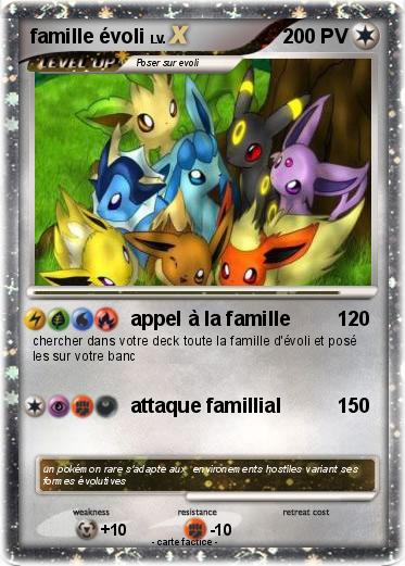 Pokemon famille évoli