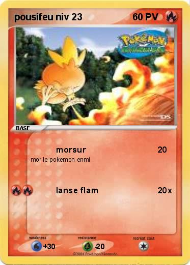 Pokemon pousifeu niv 23