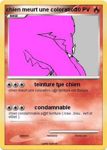 Pokemon chien meurt une coloration