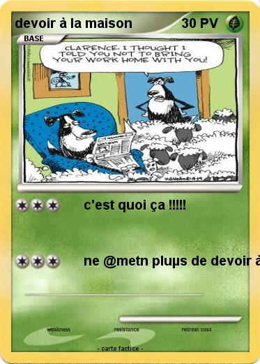 Pokemon devoir à la maison