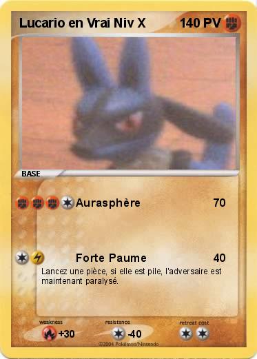 Pokemon Lucario en Vrai Niv X