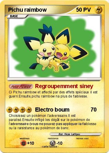 Pokemon Pichu raimbow