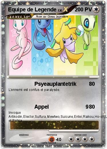 Pokemon Equipe de Legende