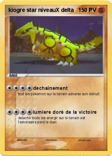 Pokemon kiogre star niveauX delta