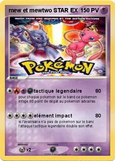 Pokemon mew et mewtwo STAR EX