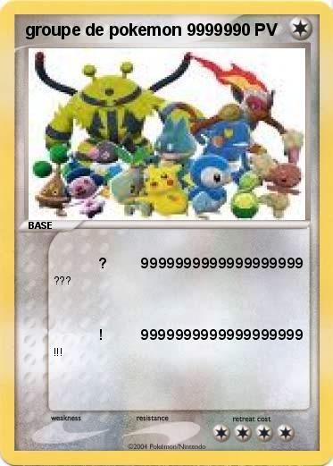 Pokemon groupe de pokemon 99999