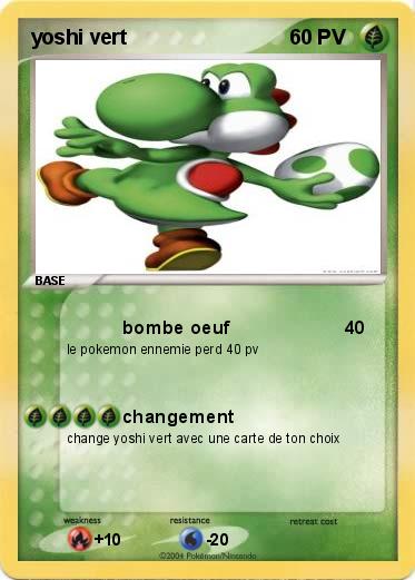 Pokemon yoshi vert
