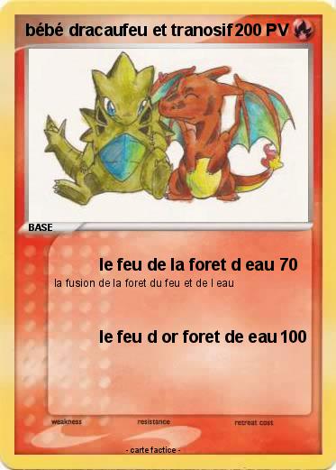 Pokemon bébé dracaufeu et tranosif