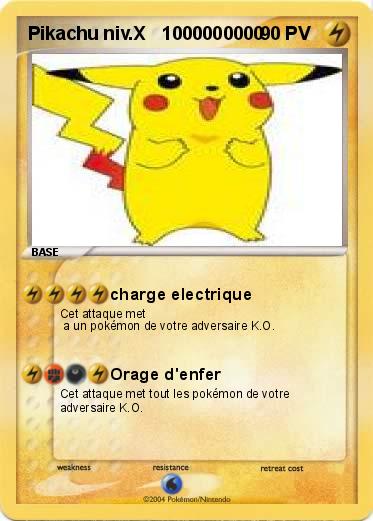 Pokemon Pikachu niv.X   1000000000