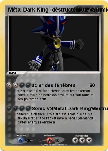 Pokemon Métal Dark King -déstructeur de la lumière