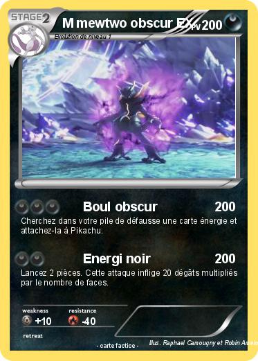 Pokemon M mewtwo obscur EX