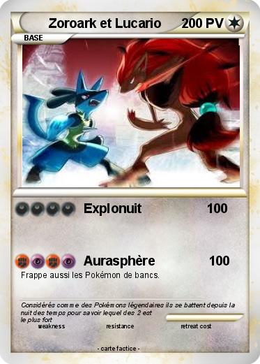 Pokemon Zoroark et Lucario