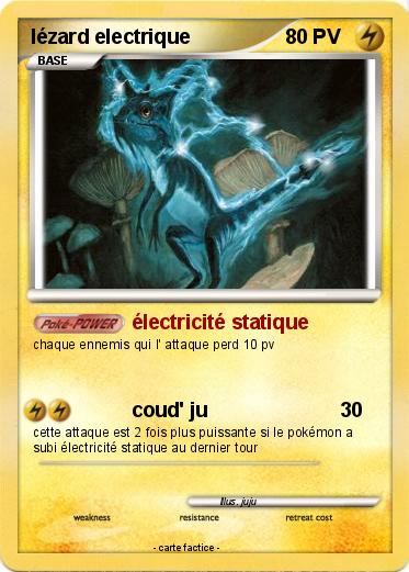 Pokemon lézard electrique