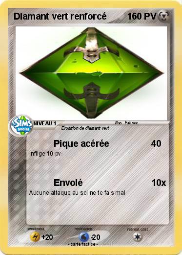Pokemon Diamant vert renforcé