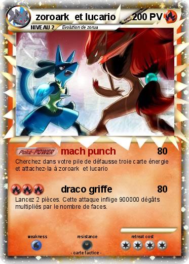 Pokemon zoroark  et lucario