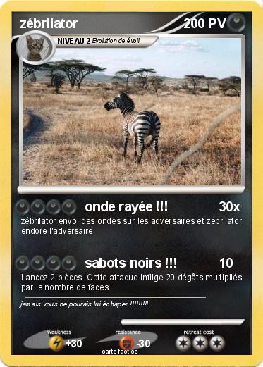 Pokemon zébrilator