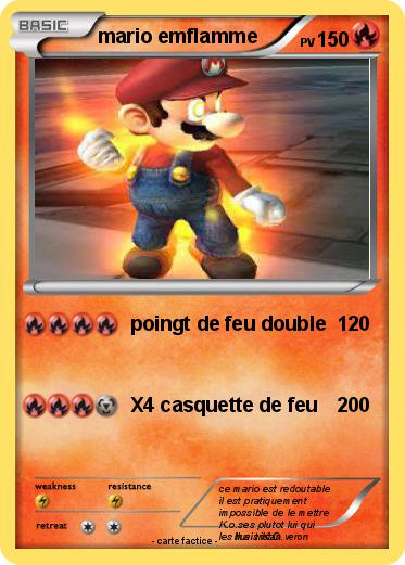 Pokemon mario emflamme