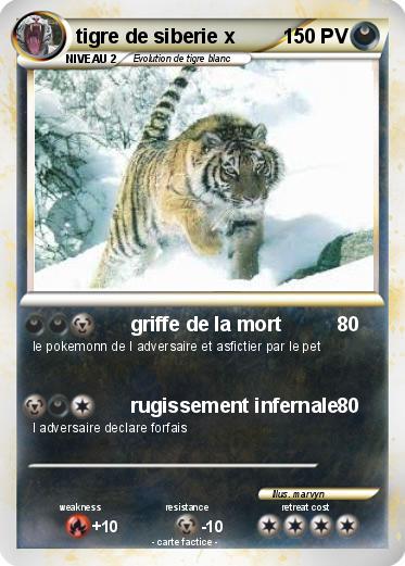 Pokemon tigre de siberie x