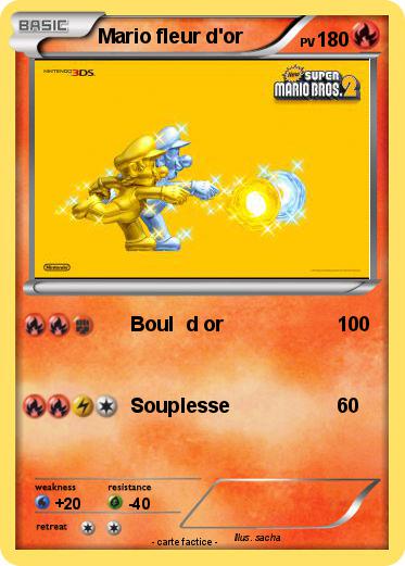 Pokemon Mario fleur d'or