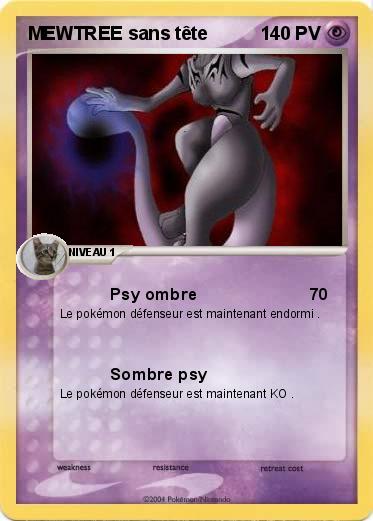 Pokemon MEWTREE sans tête 
