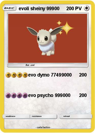 Pokemon evoli sheiny 99900