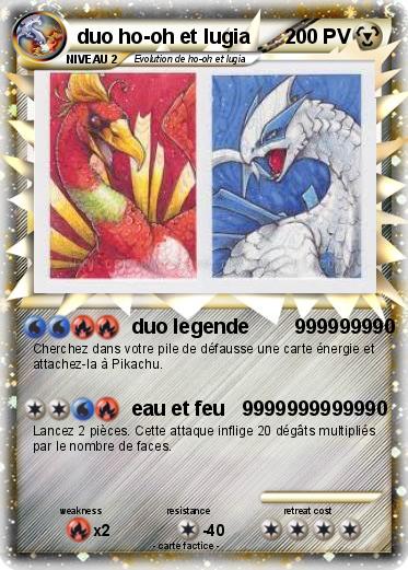 Pokemon duo ho-oh et lugia