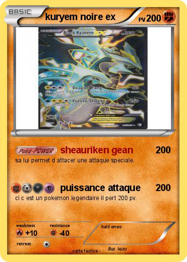 Pokemon kuryem noire ex