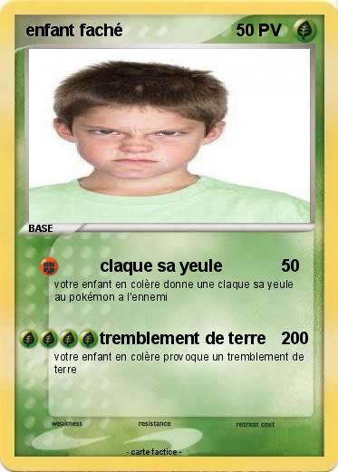Pokemon enfant faché