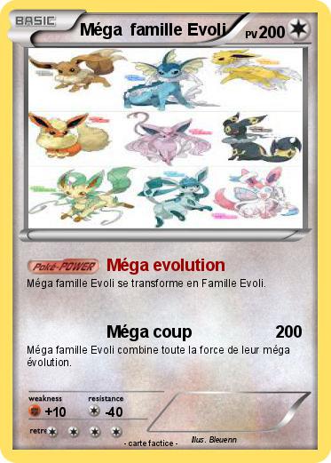 Pokemon Méga  famille Evoli