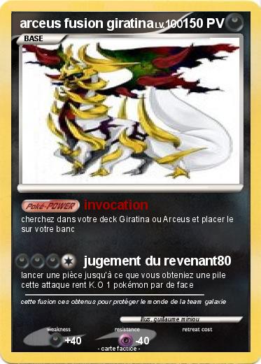 Pokemon arceus fusion giratina