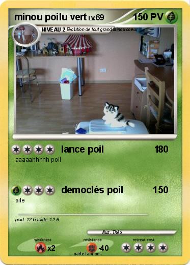Pokemon minou poilu vert