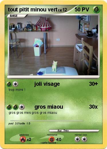Pokemon tout pitit minou vert