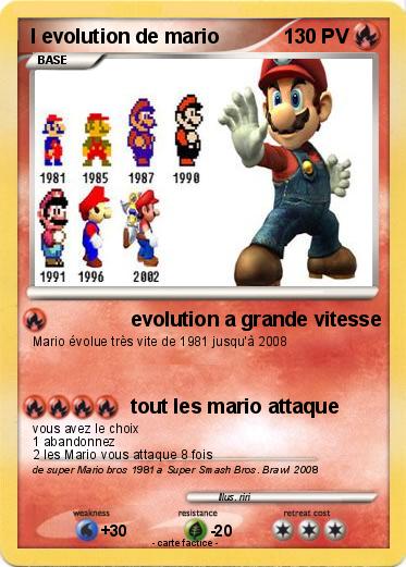 Pokemon l evolution de mario