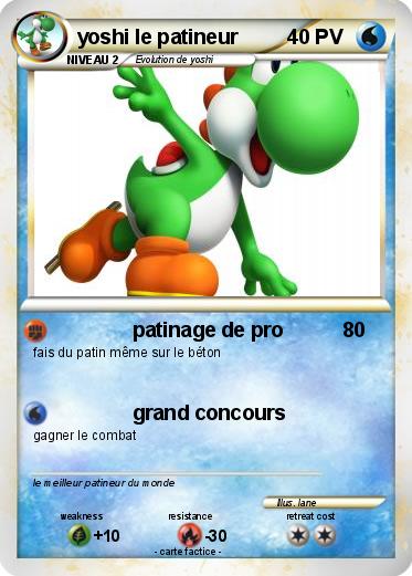 Pokemon yoshi le patineur