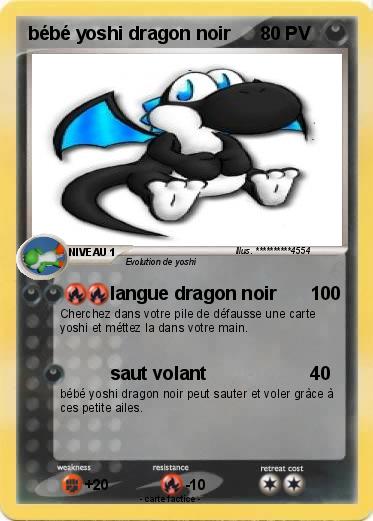 Pokemon bébé yoshi dragon noir
