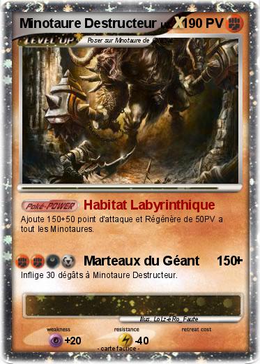Pokemon Minotaure Destructeur