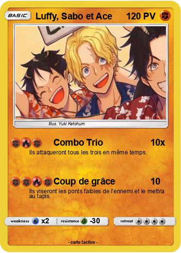Pokemon Luffy, Sabo et Ace