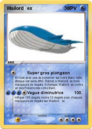 Pokemon Wailord   ex                             0