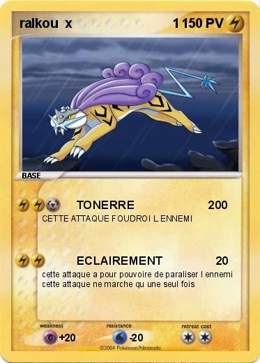 Pokemon raIkou  x                            1