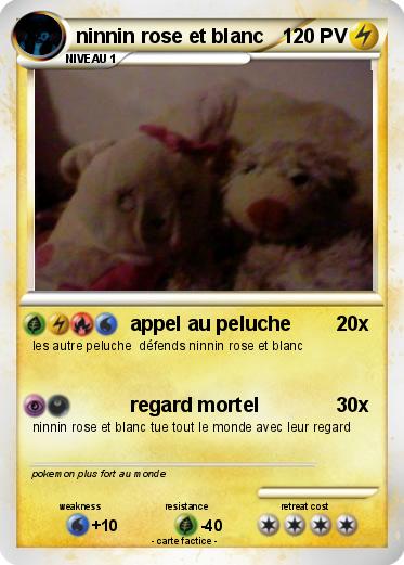 Pokemon ninnin rose et blanc