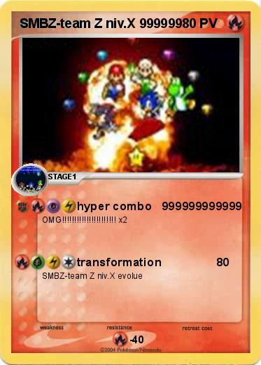 Pokemon SMBZ-team Z niv.X 999999