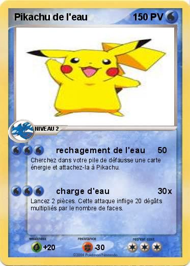 Pokemon Pikachu de l'eau