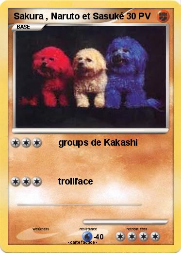 Pokemon Sakura , Naruto et Sasuké