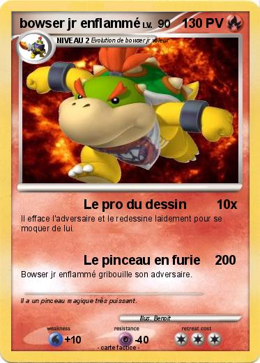Pokemon bowser jr enflammé