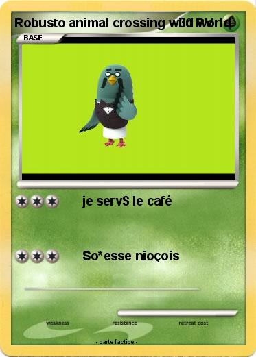 Pokemon Robusto animal crossing wild world