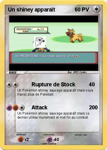 Pokemon Un shiney apparaît